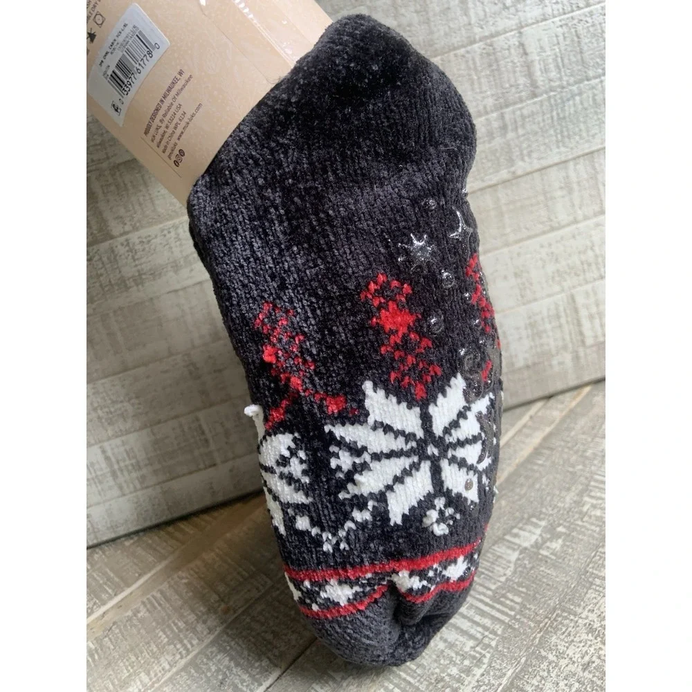 Muk Luks Cabin‎ Socks Red & Black 2 Pair – New Large-XL Thick Warm